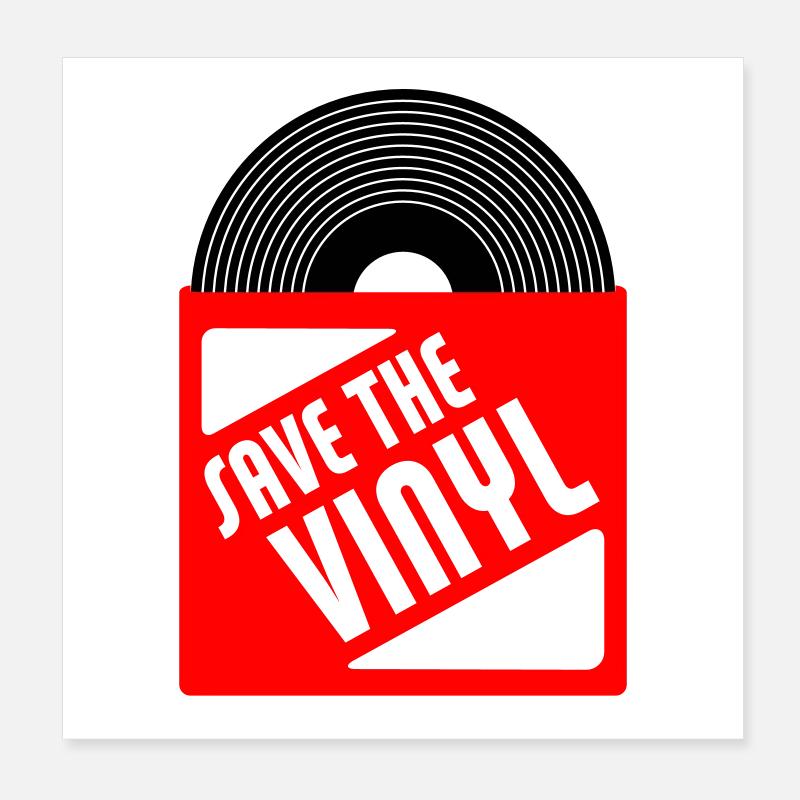 save the vinyl Poster 20x20 cm