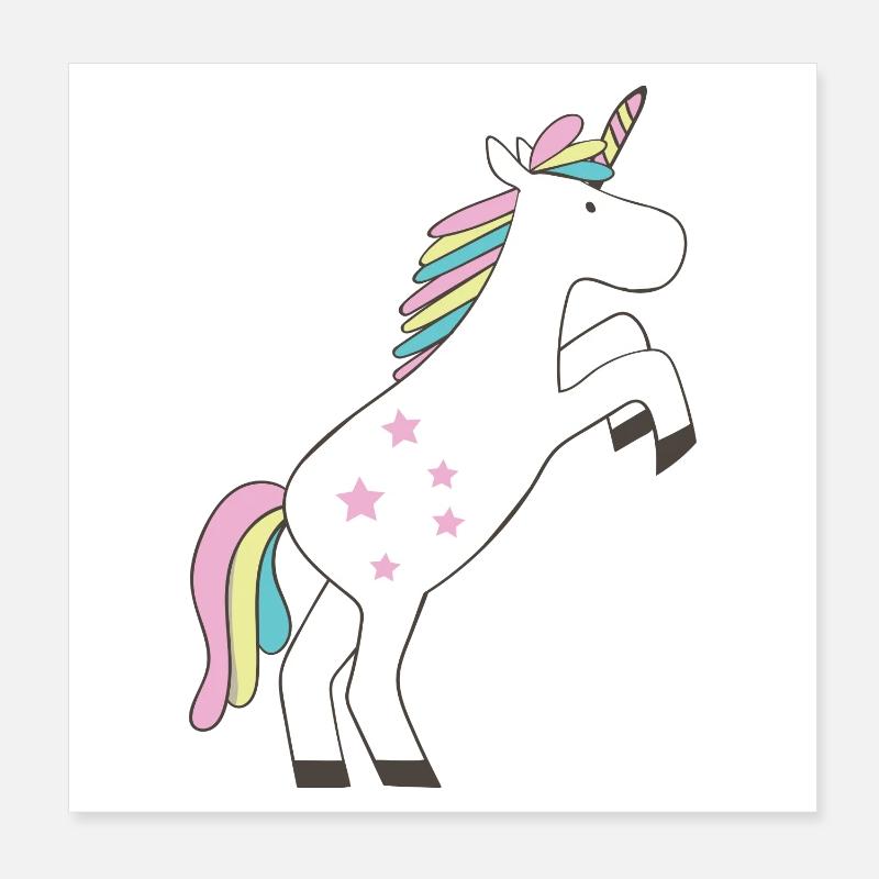 Einhorn Poster 20x20 cm