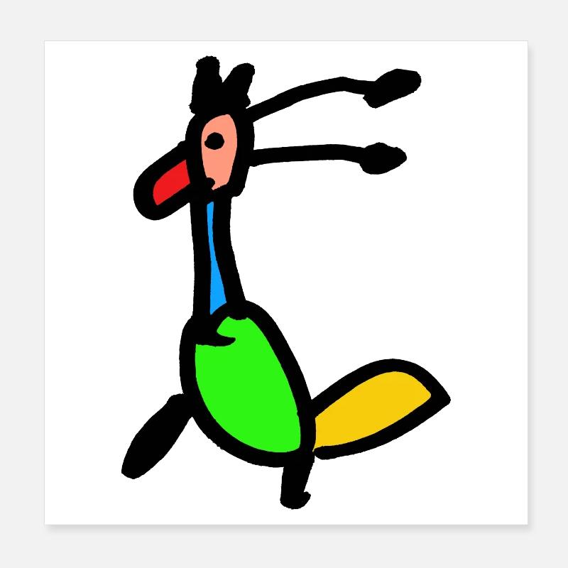 Oiseau de paradis Poster 20 x 20 cm