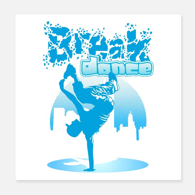 City breakdance Poster 20x20 cm