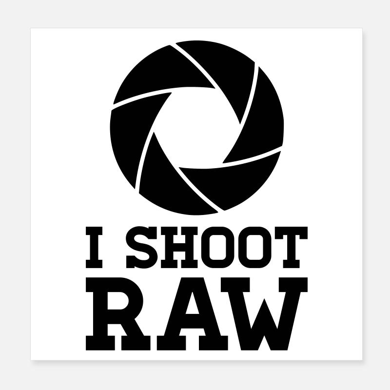 I Shoot Film – Analog Kamera ?-Format Design Poster 20x20 cm