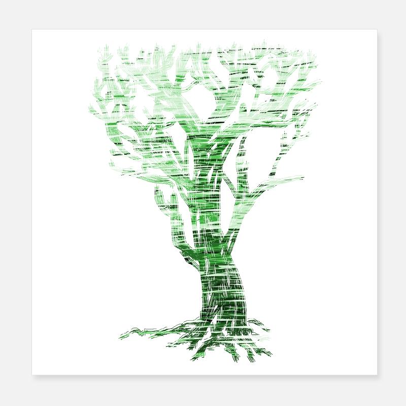 World Tree Nature Graphiques Poster 20 x 20 cm