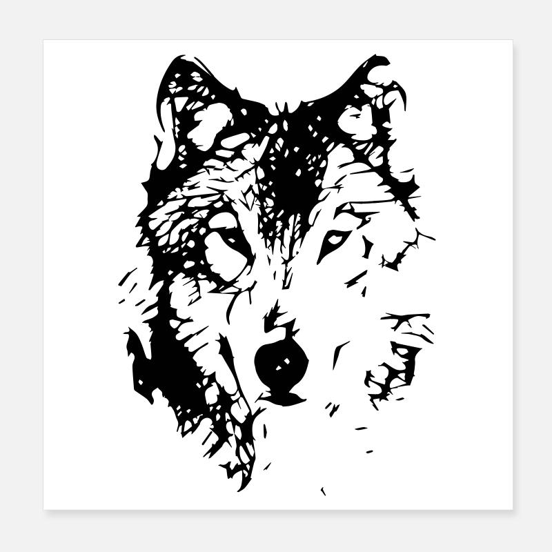 WOLF_03 Poster 20x20 cm