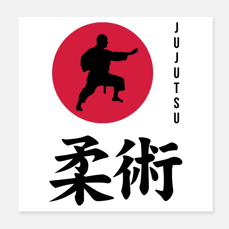 Jujutsu / Ju-jitsu / Jūjutsu / Kampfkünste / Kampf Poster 20x20 cm