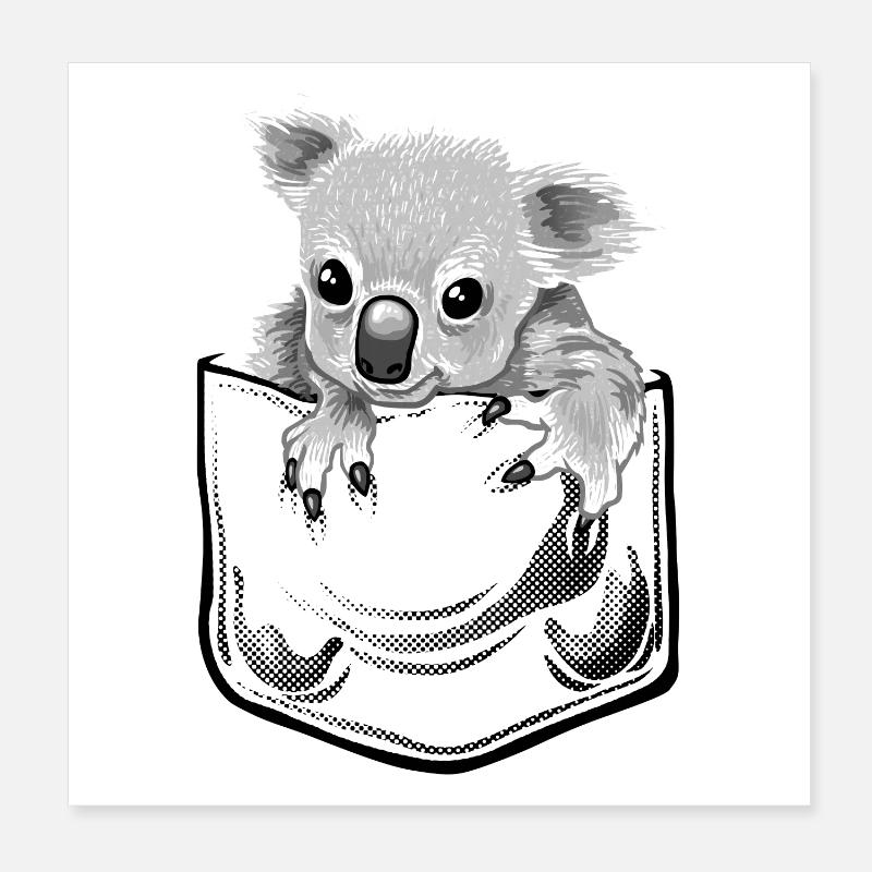 Koala pochette Poster 20 x 20 cm