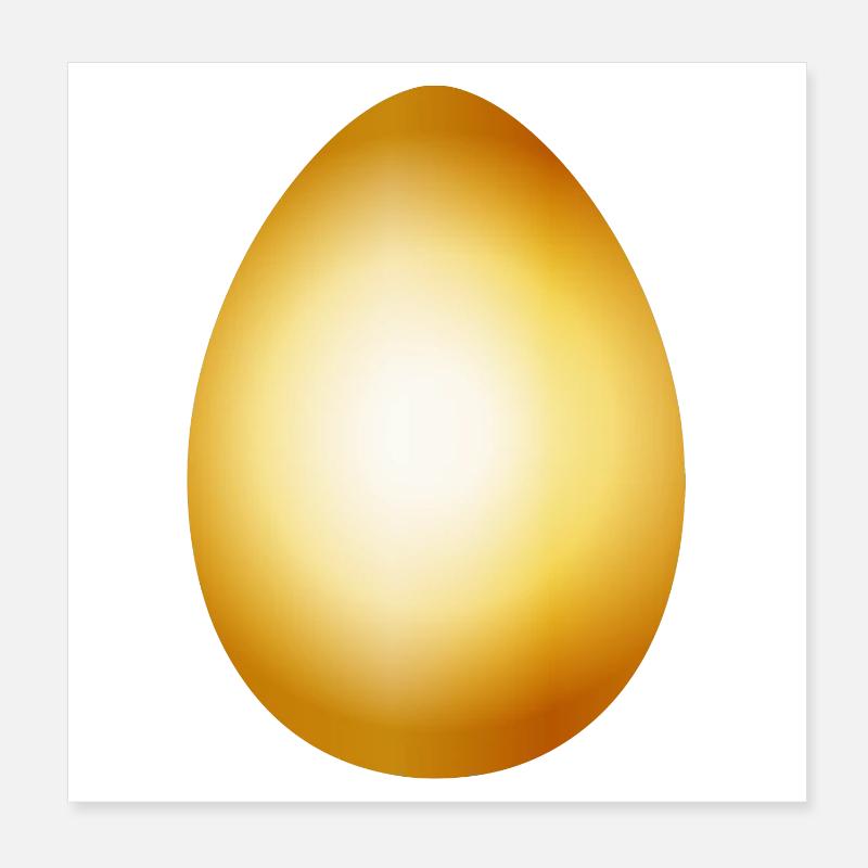 golden egg - gilded chicken egg for Easter Poster 8" x 8" (20x20 cm)