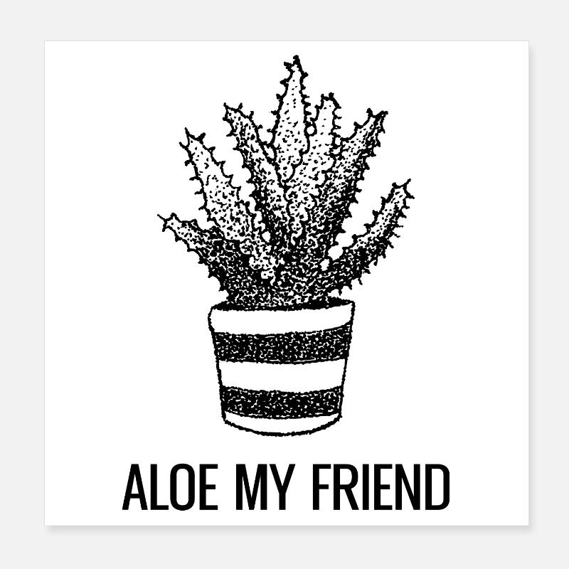 Aloe Mon ami Poster 20 x 20 cm