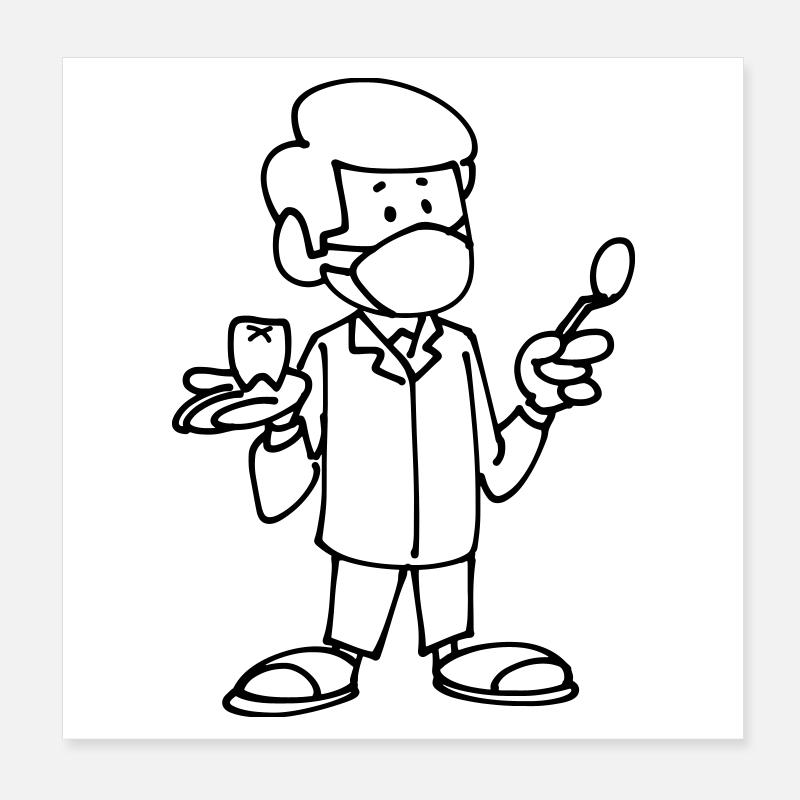 Dentiste Poster 20 x 20 cm