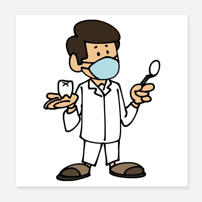 Dentist Poster 8" x 8" (20x20 cm)