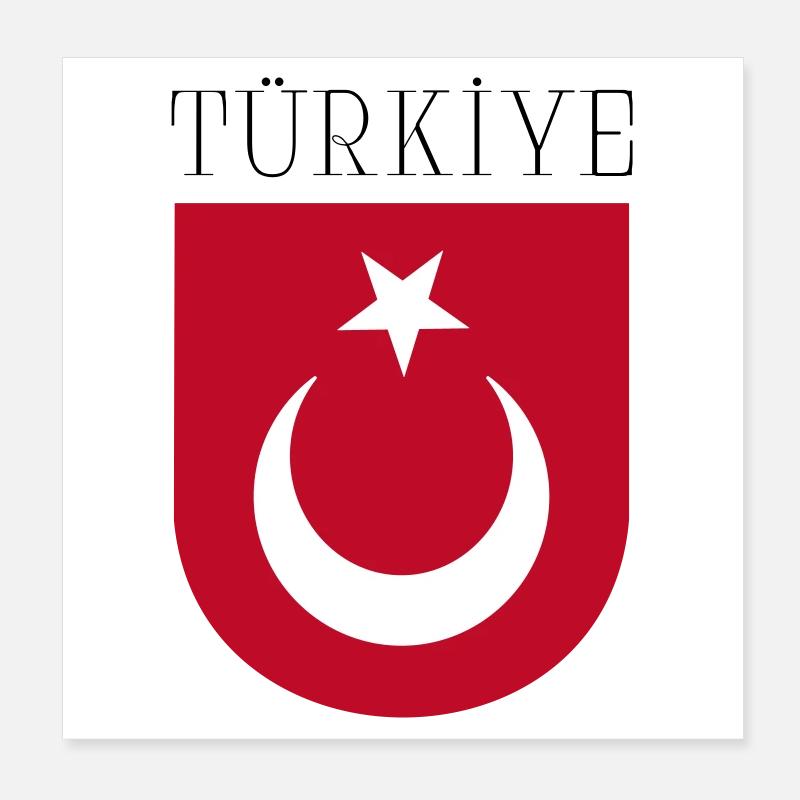 Turquie Türkiye Poster 20 x 20 cm