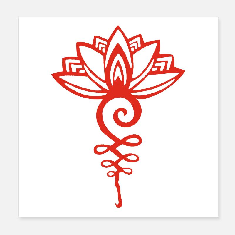Eternal red lotus Poster 8" x 8" (20x20 cm)