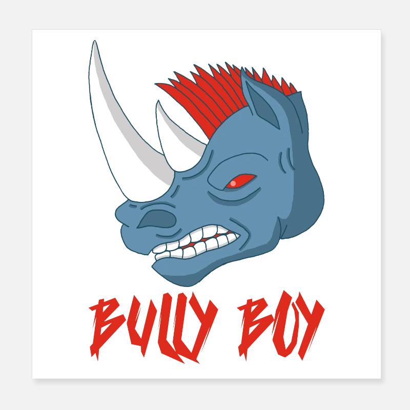 Rhinoceros head Poster 8" x 8" (20x20 cm)