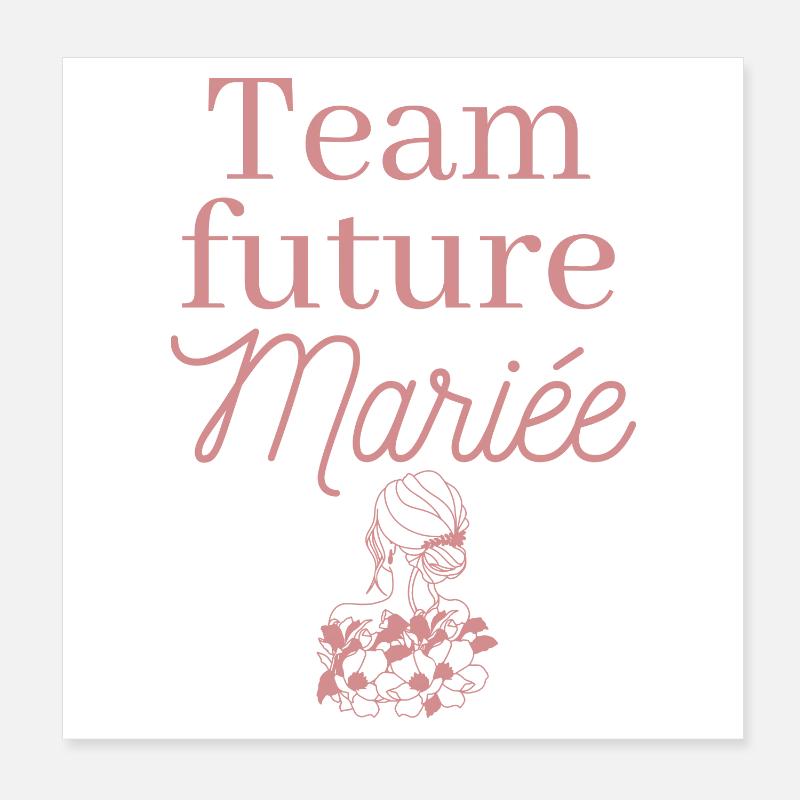  EVJF future mariée. Enterrement vie célibataire Poster 20 x 20 cm