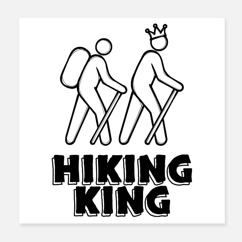 Mountain Hike Nature Experience Hiking Statement Poster 8" x 8" (20x20 cm)