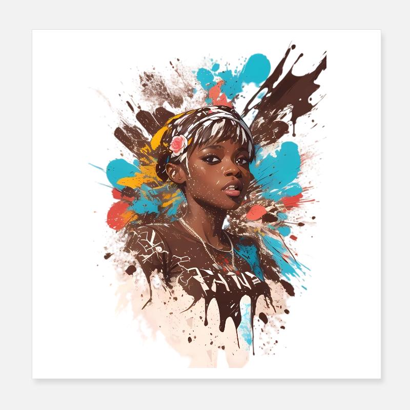 Dame douce Poster 20 x 20 cm