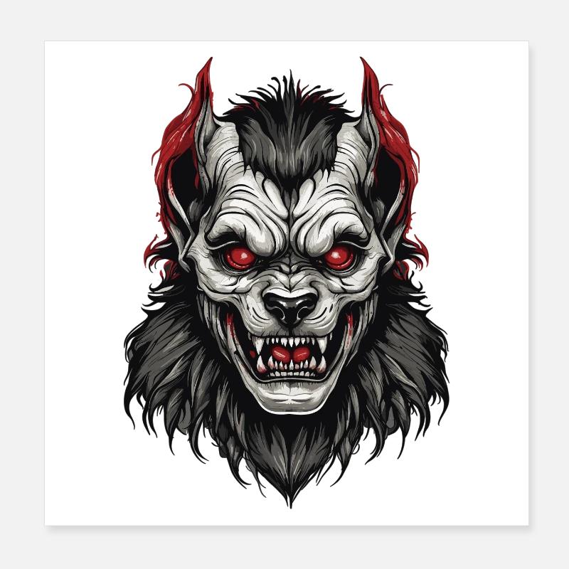 Höllenhund Poster 20x20 cm