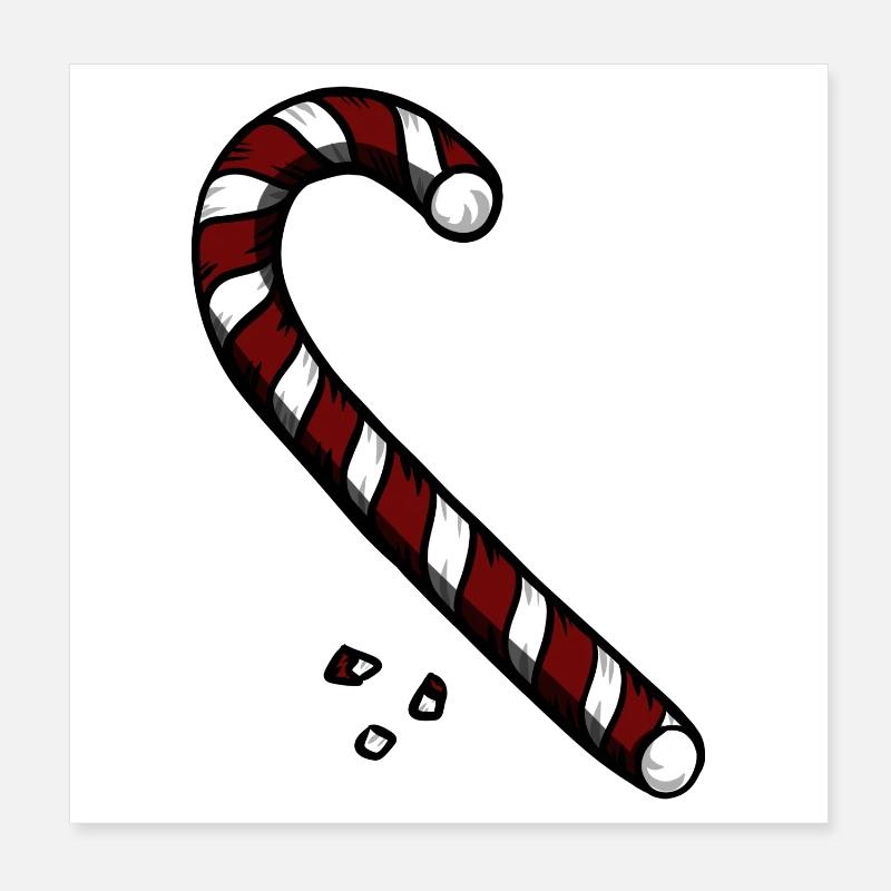Candy Cane Poster 20x20 cm