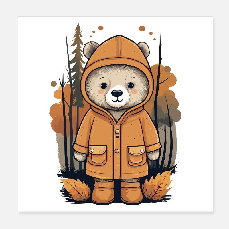 Süßer Bär Poster 20x20 cm