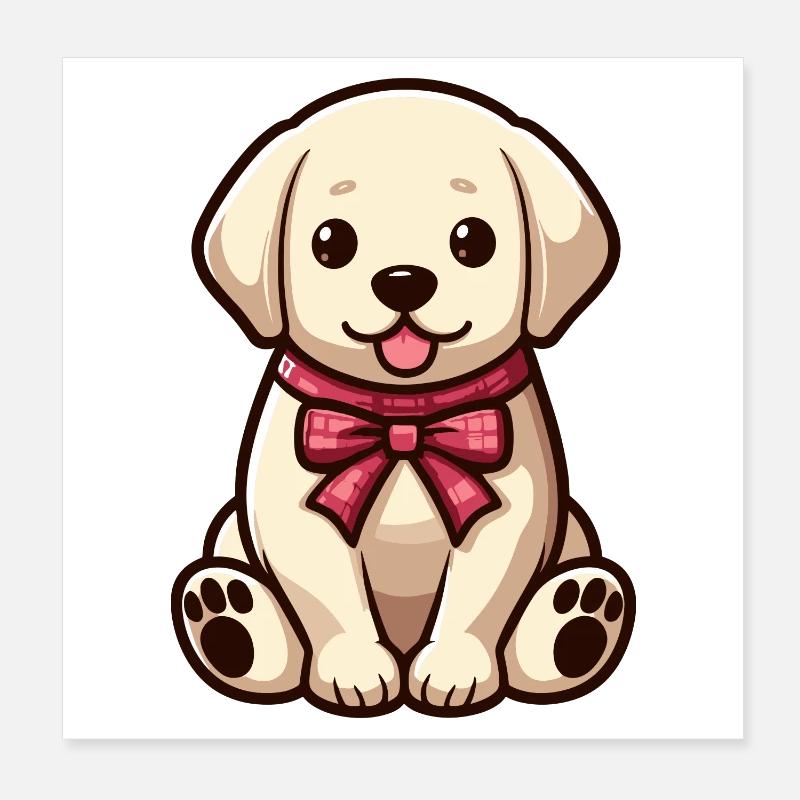Mignon petit chien - Labrador Poster 20 x 20 cm