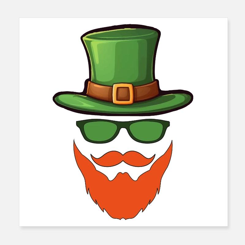 Fête de la Saint-Patrick - Poster 20 x 20 cm - blanc