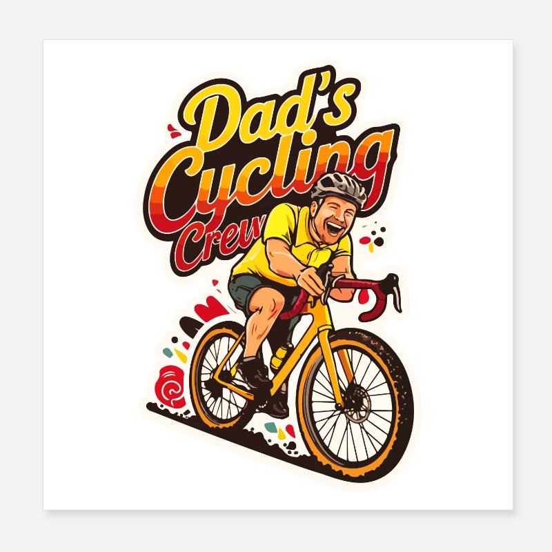 Papas Radsport-Crew-Design Poster 20x20 cm