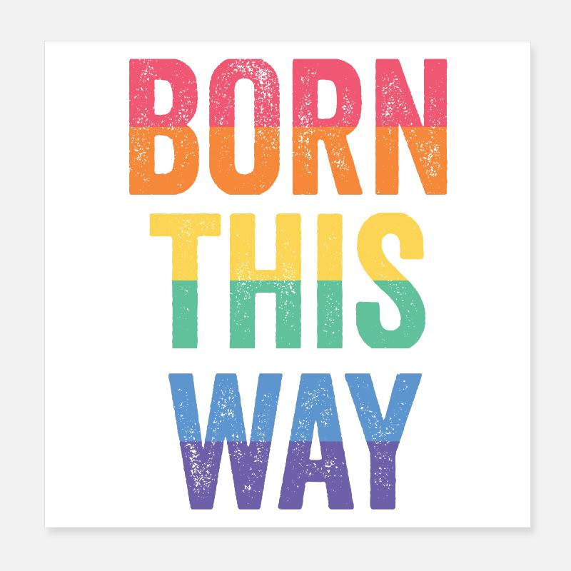 LGBT Pride Month - So geboren Poster 20x20 cm