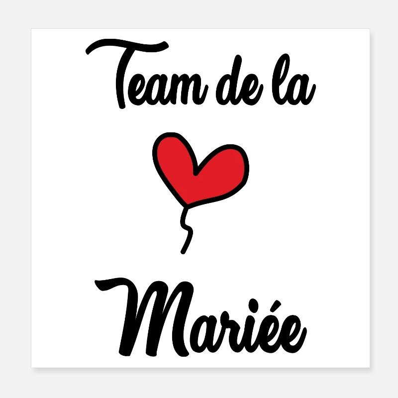 JUST MARRIED. EVJF. SAINT VALENTIN. COUPLE Poster 20 x 20 cm
