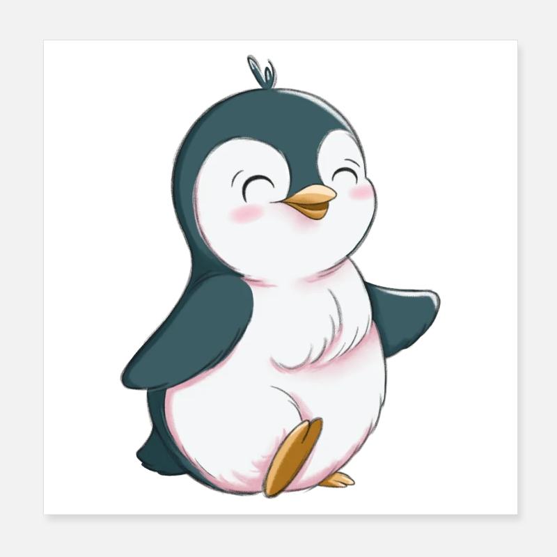 Süßer Pinguin Poster 20x20 cm