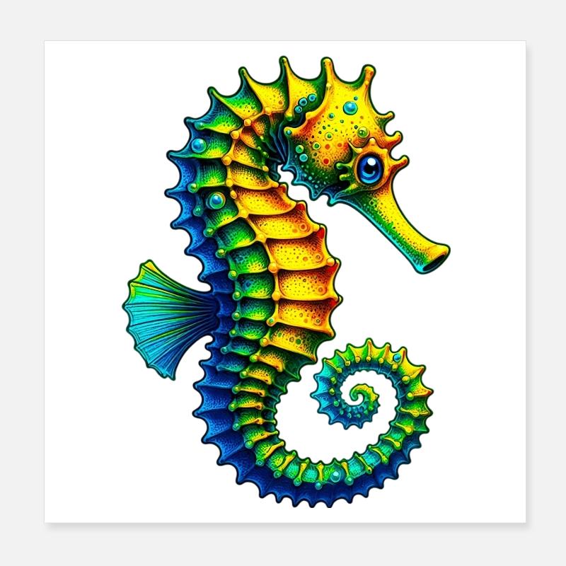 Seepferdchen Poster 20x20 cm