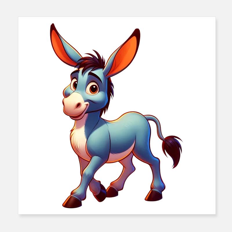 Mule âne Poster 20 x 20 cm