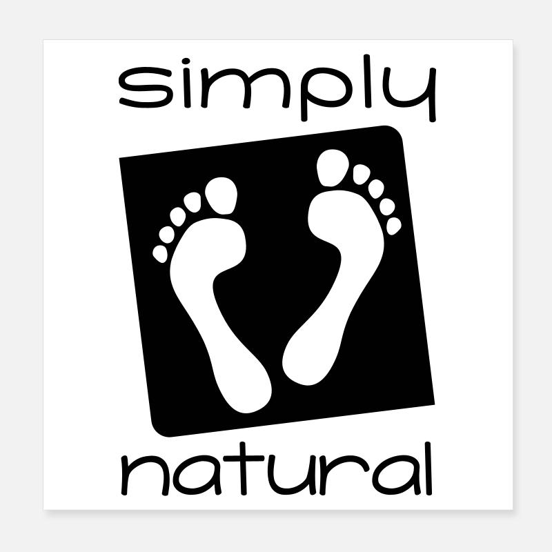 Simply Natural - Simplement naturel pieds nus Poster 20 x 20 cm