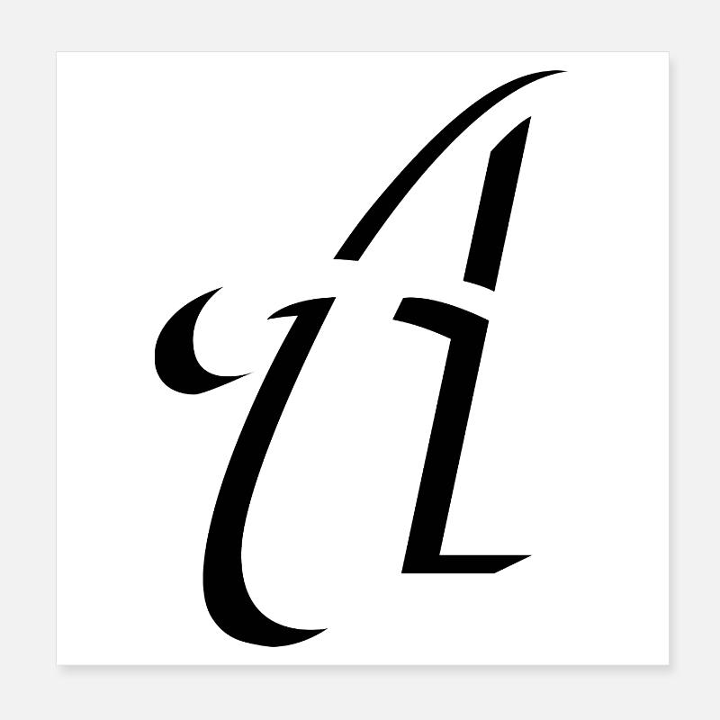 Letter A, Name, der Buchstabe A Poster 20x20 cm