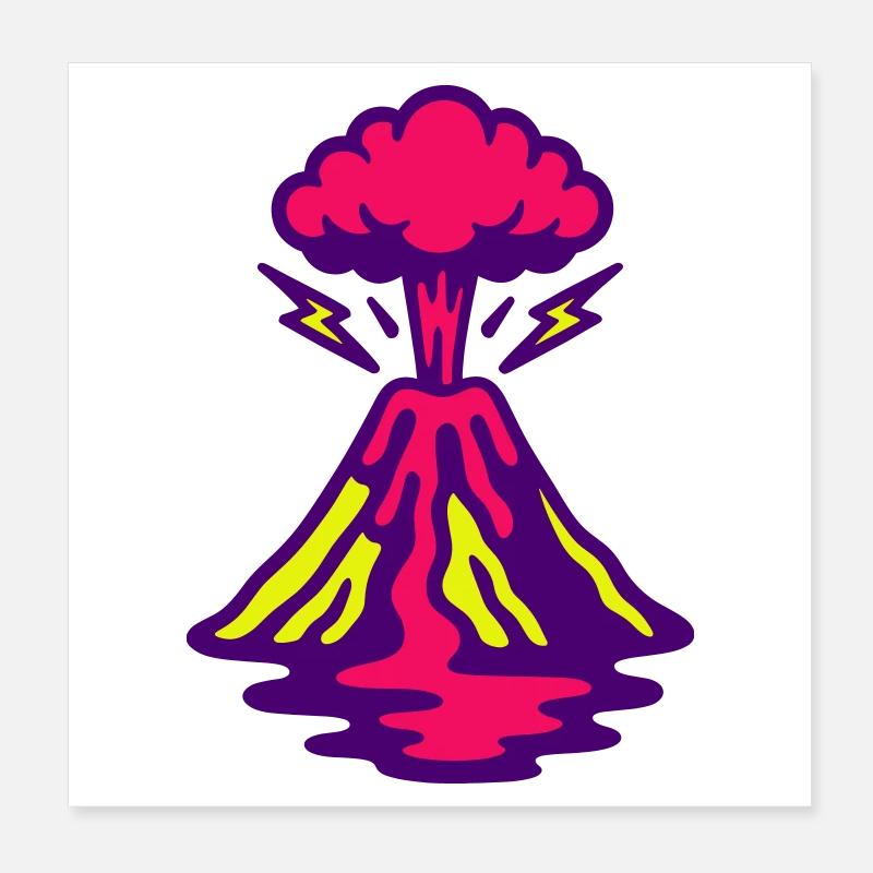 Vulkan Pop Art Poster 20x20 cm