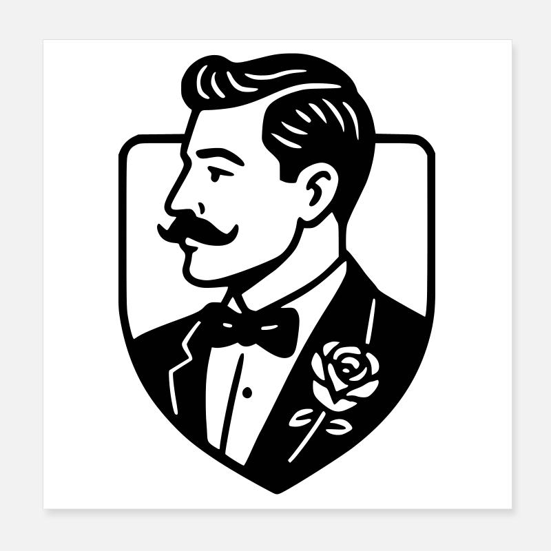 Le marié Poster 20 x 20 cm