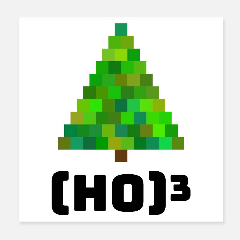 Illustration d’arbre de Noël pixélisée Poster 20 x 20 cm