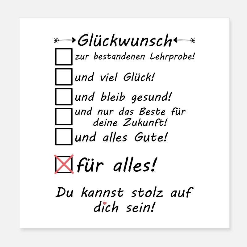 Passed Teaching Sample Teaching Sample Congratulations Poster 8" x 8" (20x20 cm)