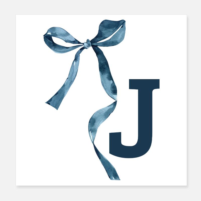 Monogram j Geschenkidee Poster 20x20 cm