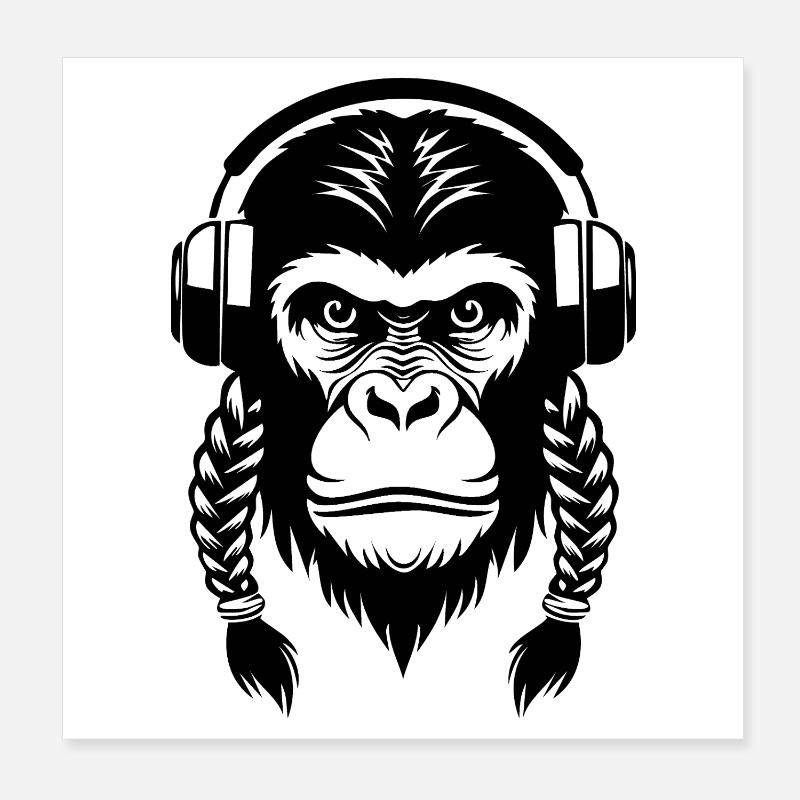 Chemise Prime Monkey Head Soundwave Edition Poster 20 x 20 cm