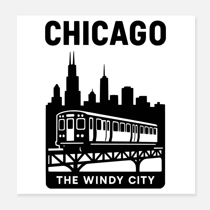 Chicago, États-Unis, Illinois Poster 20 x 20 cm