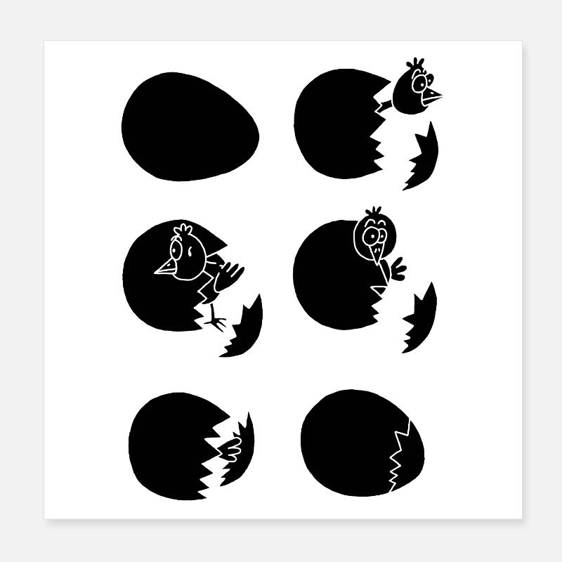 Die Welt entdecken oder nicht (schwarz) Poster 20x20 cm