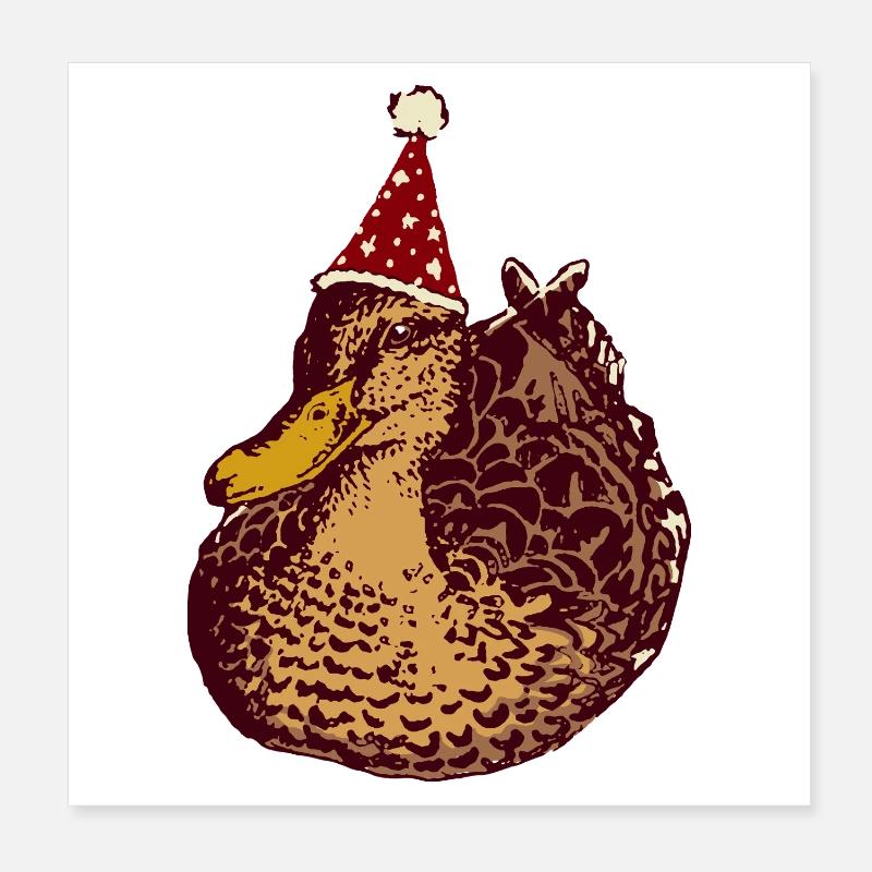 MALLARD DE NOËL Poster 20 x 20 cm