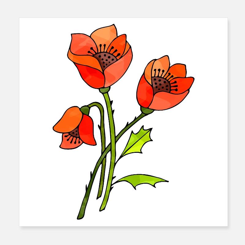 Fleur Poster 20 x 20 cm