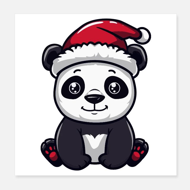 Noël Panda Poster 20 x 20 cm