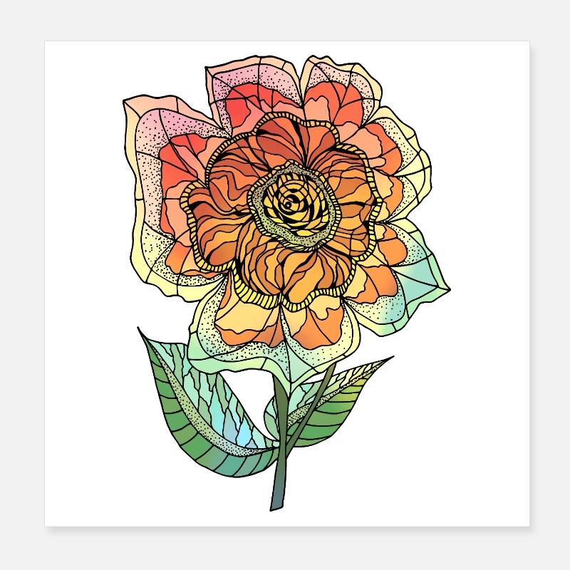 Blume Poster 20x20 cm