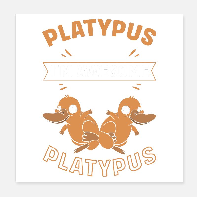 ornithorynque Poster 20 x 20 cm