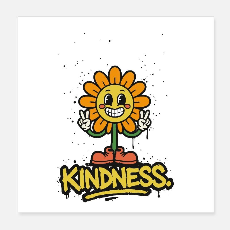 Tuez-les avec gentillesse – souriez simplement Poster 20 x 20 cm