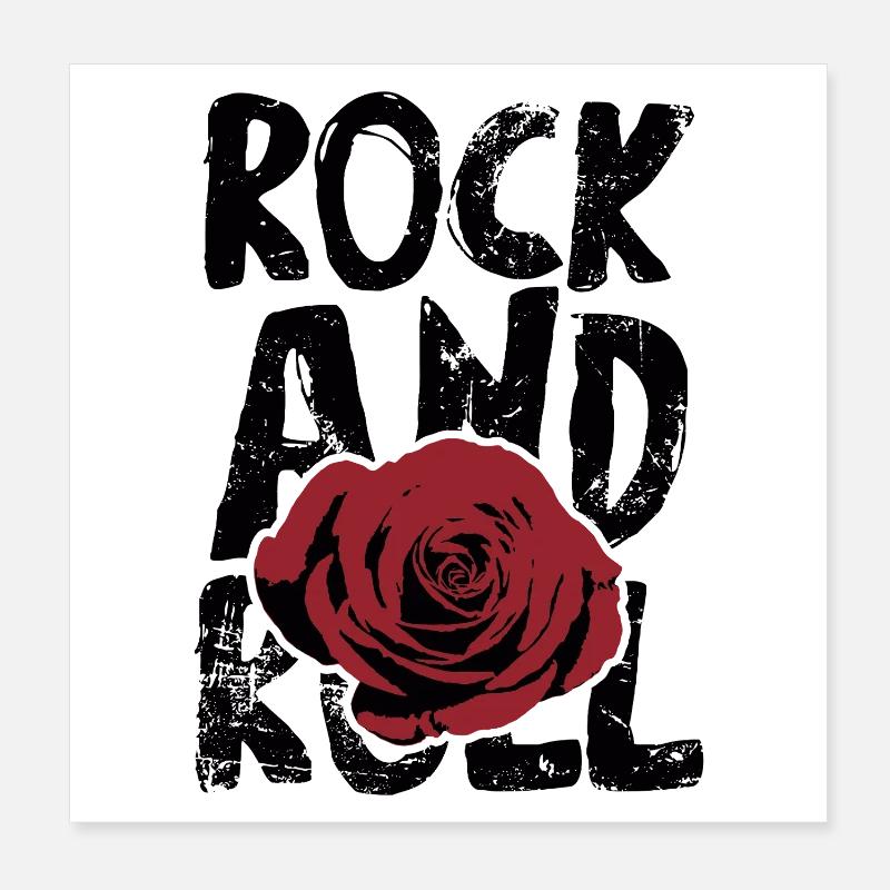 Rock and roll Poster 20 x 20 cm
