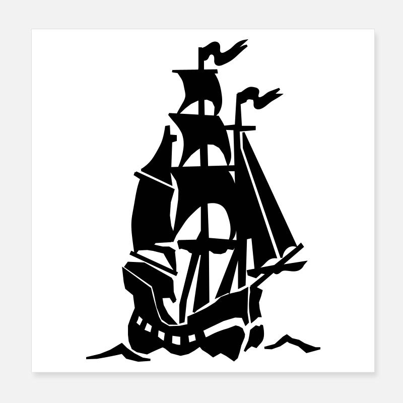 Schiff Poster 20x20 cm