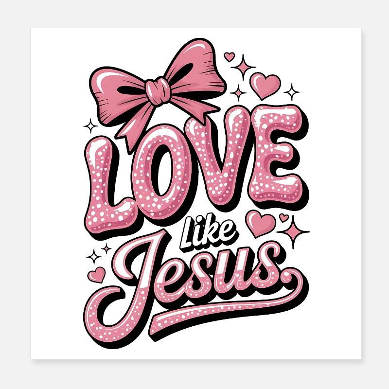 Aimez comme Jésus Poster 20 x 20 cm