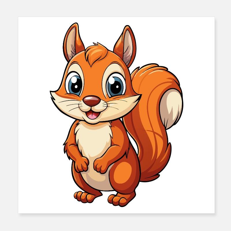 écureuil Poster 20 x 20 cm